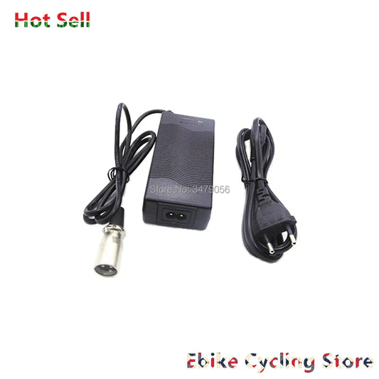 Black motorcycle bike light power adapter with a 12V 24V output, featuring a heavy-duty power cord with a European plug and a connector with a silver metal cap, shown on a white background with store watermarks.