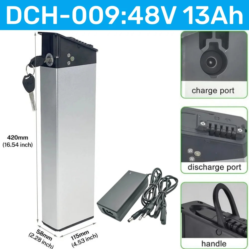 DCH-009 E-Bike Battery 48V 52V 17.5Ah