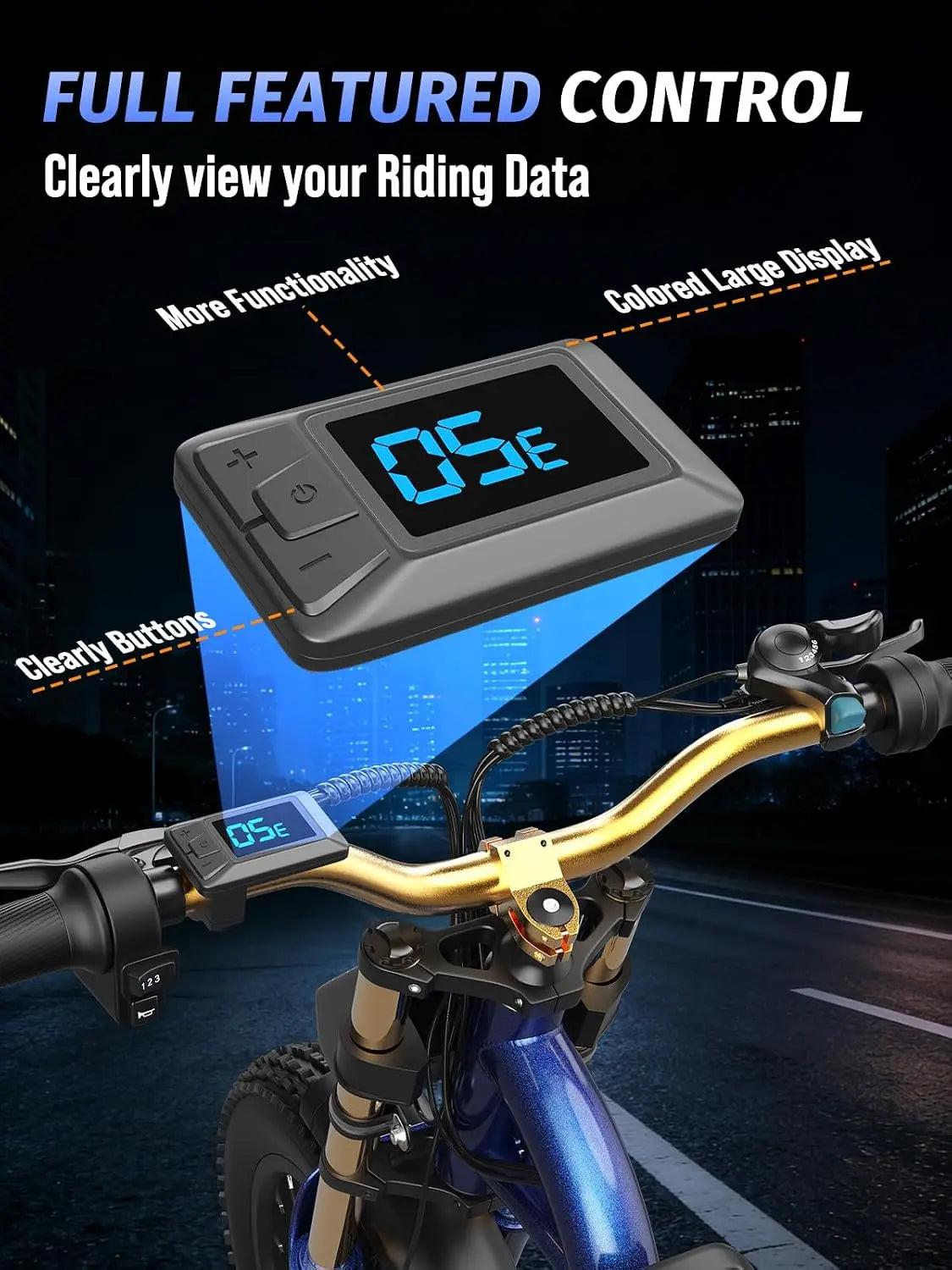 1500W Peak Electric Fat Tire Bike – 48V 15.6Ah Battery