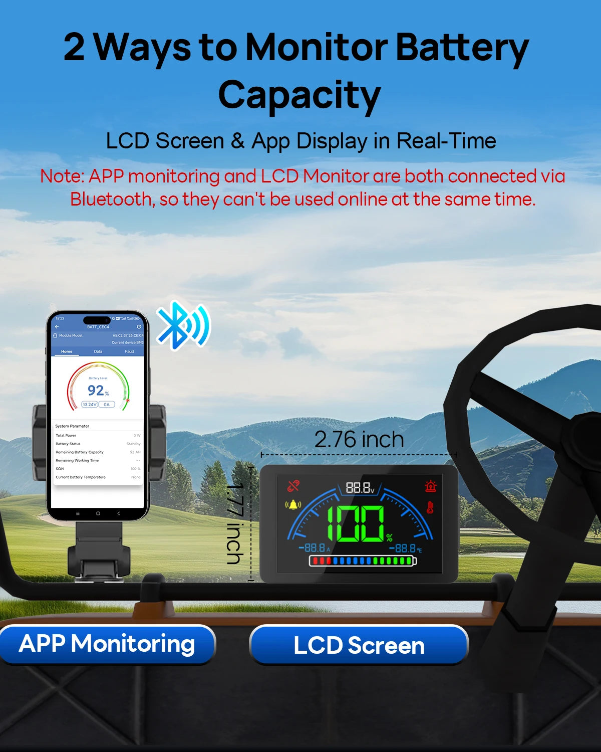 ECO-WORTHY 48V 100Ah Golf Cart Battery | 5120Wh LiFePO4