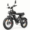 Black electric bike on a white background