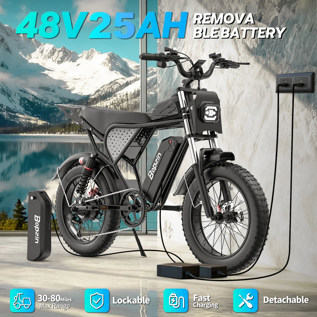 Bopzin Q20 All-Terrain Full-Suspension Electric Bike
