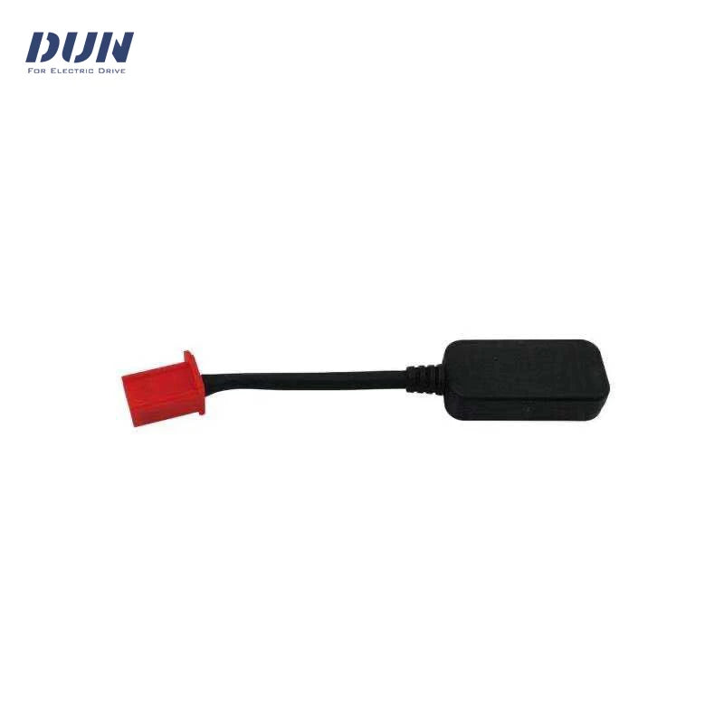 Black and red electronic component on a white background with 'DUN' branding.