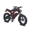 Red electric bike on a white background