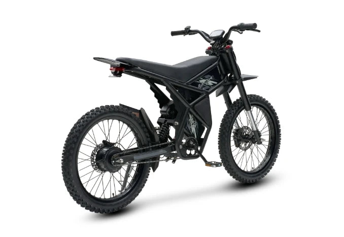 Black electric bike on a white background
