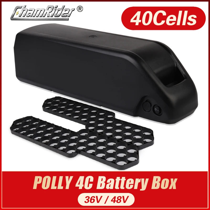 Battery Box for Electric Bike, Battery Case, Down Tube, Downtube, E-bike, Nickle Strips, 21700 Cells, 10S4P, 13S3P