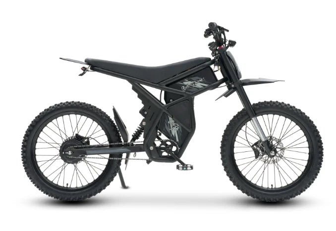 Black electric bike on a white background