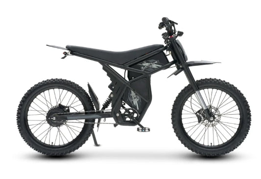 Black electric bike on a white background