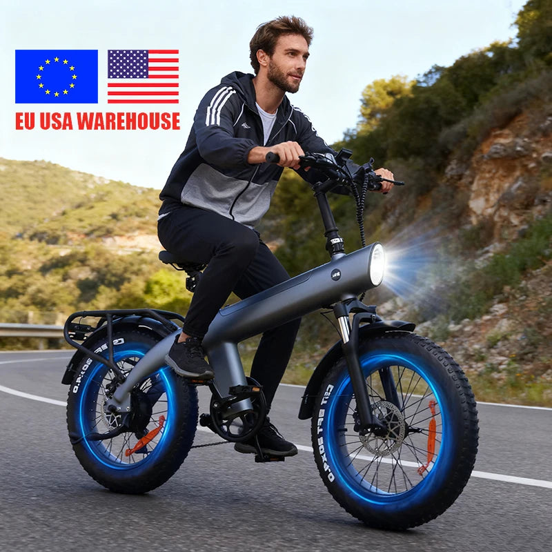 HX Q3 20" Folding Fat Tire Electric Bike | 48V 13Ah Lithium Battery