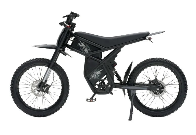 Black electric bike on a white background