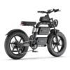 Black electric bike on a white background