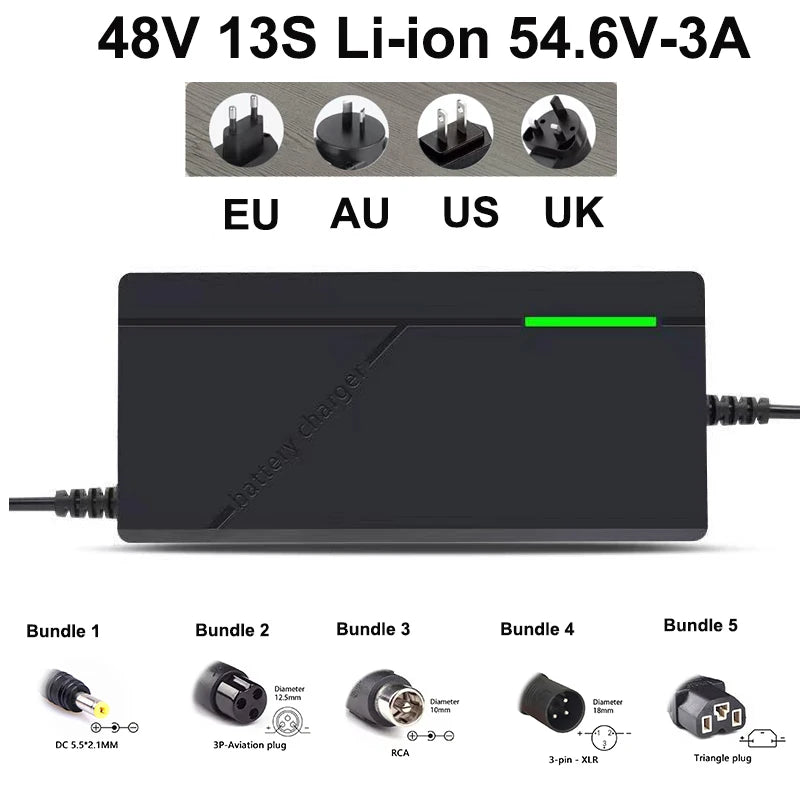 48V / 52V Intelligent Lithium-Ion Fast Charger Matrix