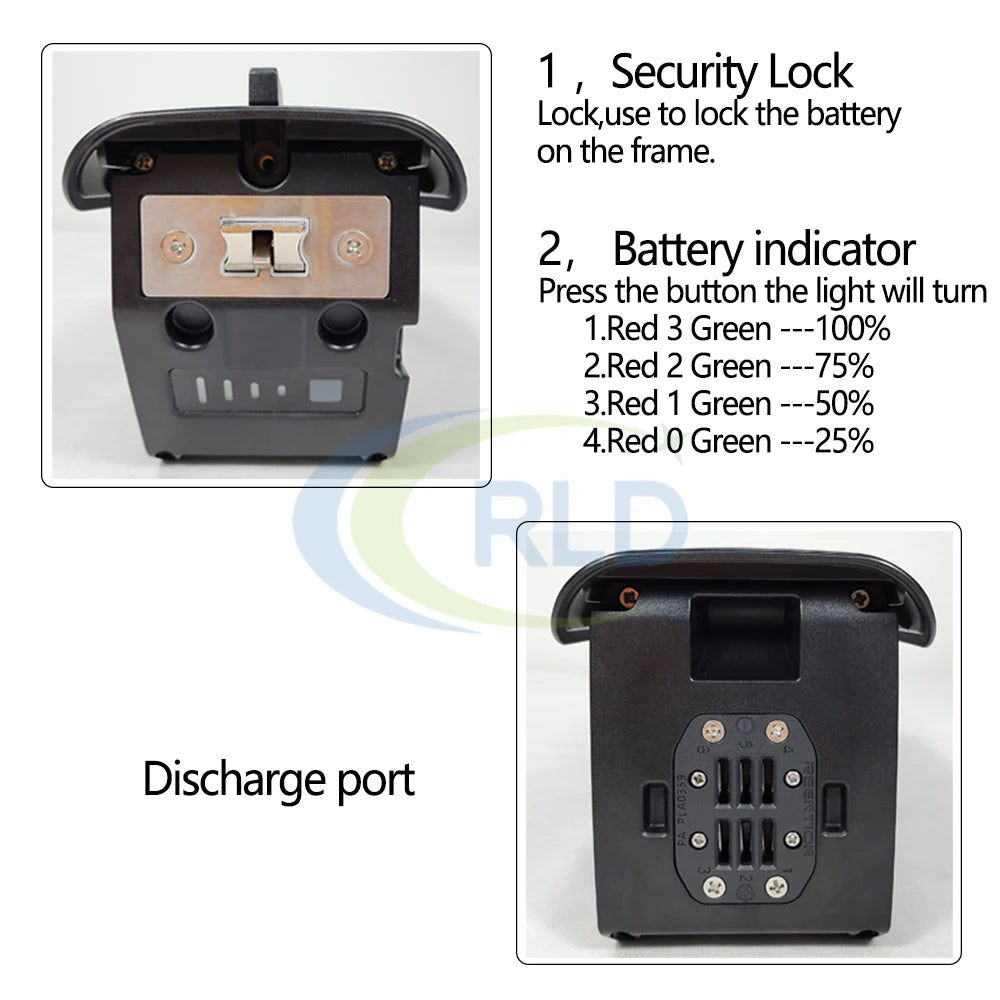 Reention Rhino 36V / 48V E-Bike Battery | ChargeMyEBike