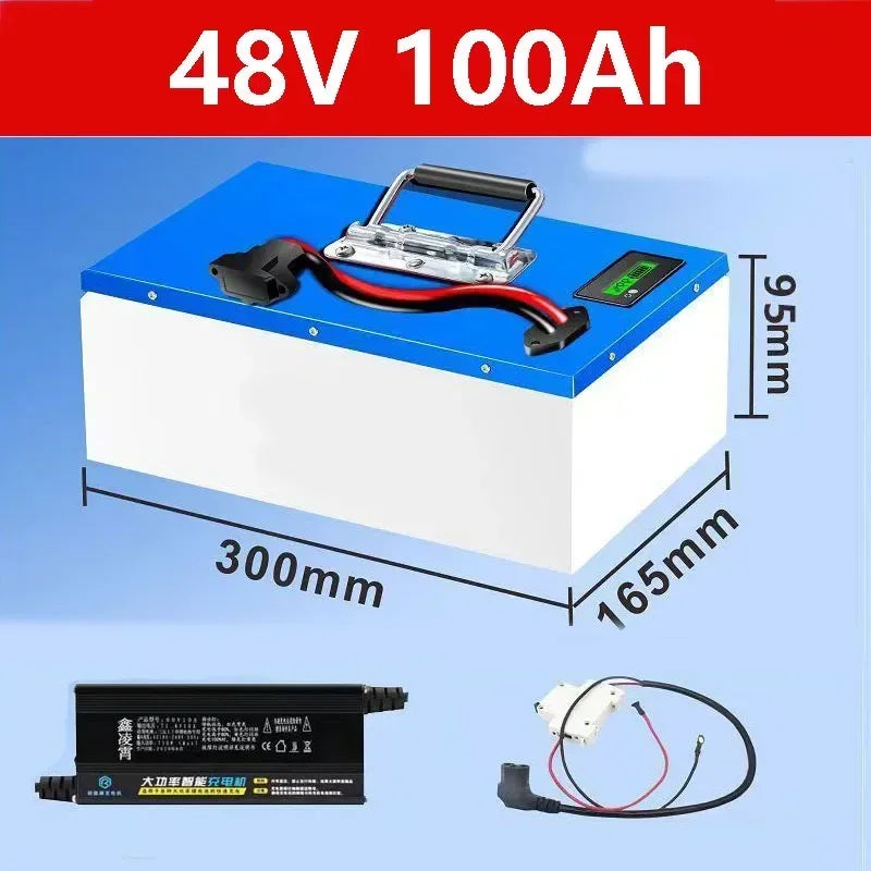 48V 60V 72V 100Ah Powerful Lithium ion Battery for Electric Vehicles Super Large Capacity A grade battery cell