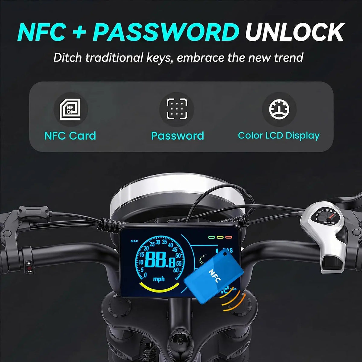 NFC Electric Fat Tire Bike – 48V Removable Battery