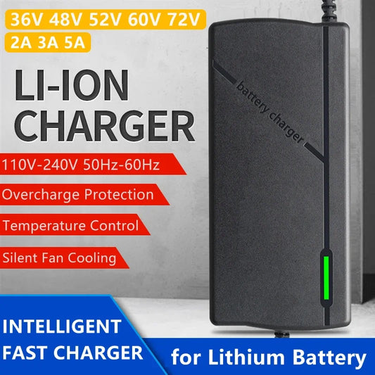 Universal E-Bike Battery Charger 36V–72V