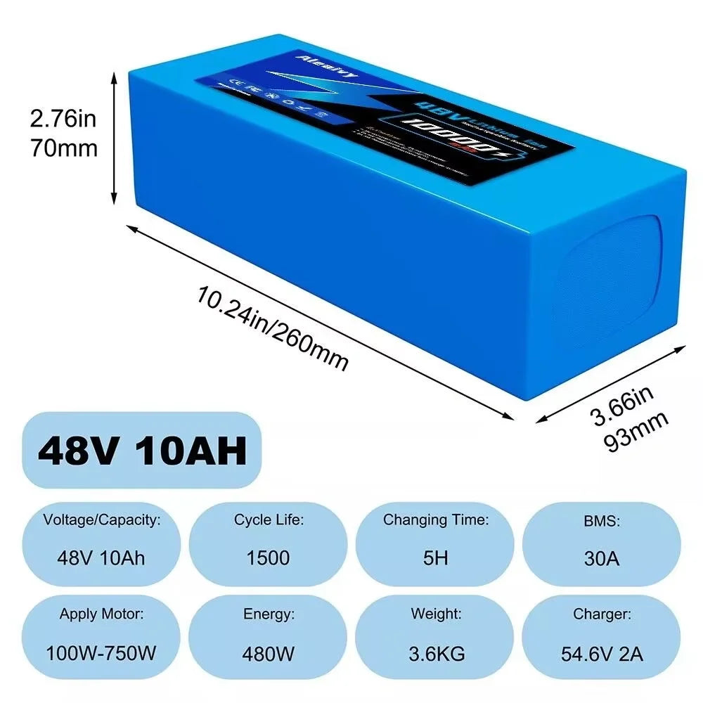 Cheterdoli 36V 48V Universal E-Bike Battery | UL Certified
