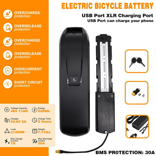 48V Ebike Battery 20Ah 15Ah 10Ah 250W 1000W 1800W
