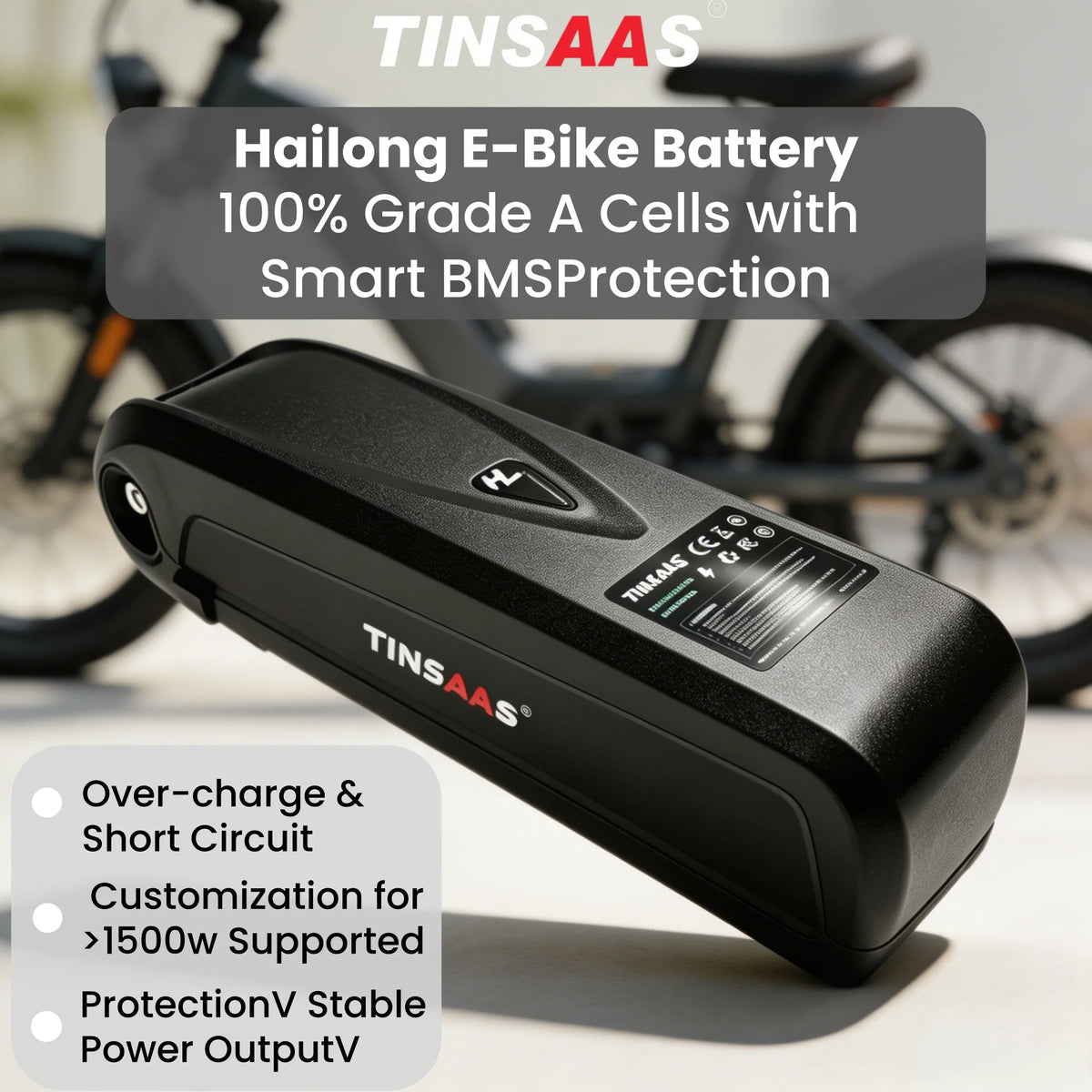Hailong Long-Range E-Bike Replacement Battery Pack