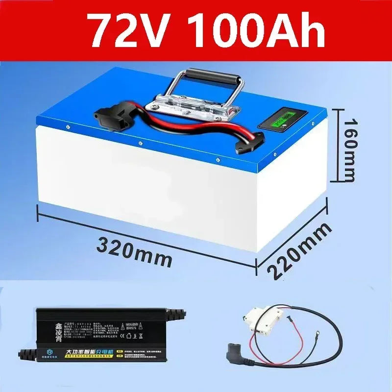 48V 60V 72V 100Ah Powerful Lithium ion Battery for Electric Vehicles Super Large Capacity A grade battery cell