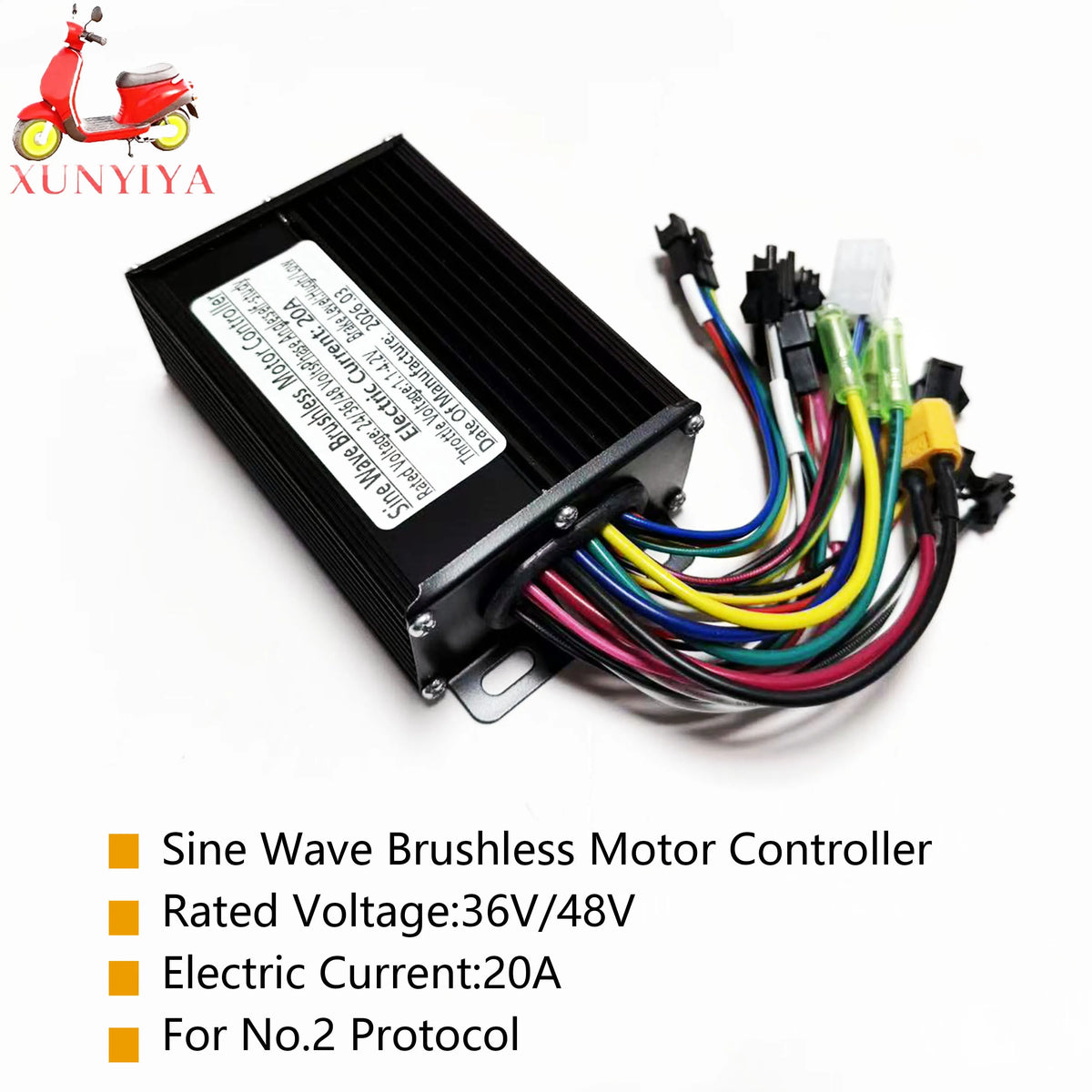 24V 36V 48V 20A Sine Wave eBike Controller