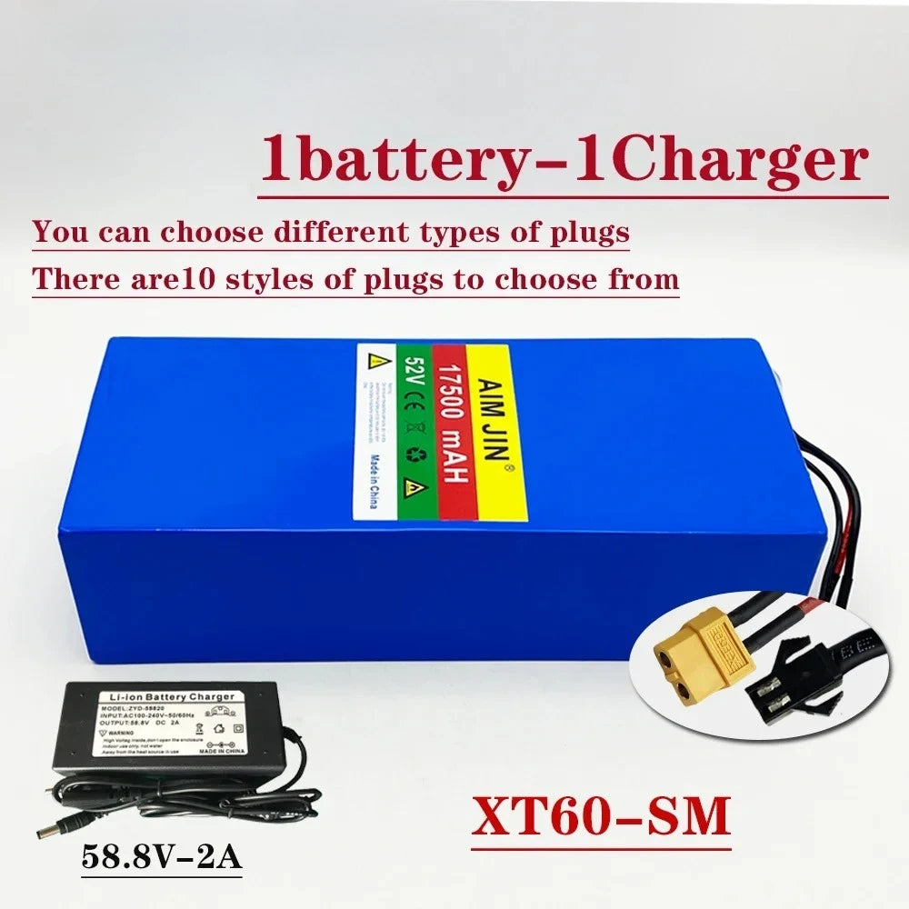 aimjin 52V 17.5Ah (17,500mAh) 14S5P