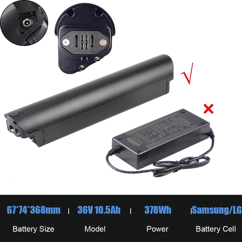 36V Rechargeable Li-Ion eBike Battery