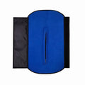 Blue bag with a zipper on a white background