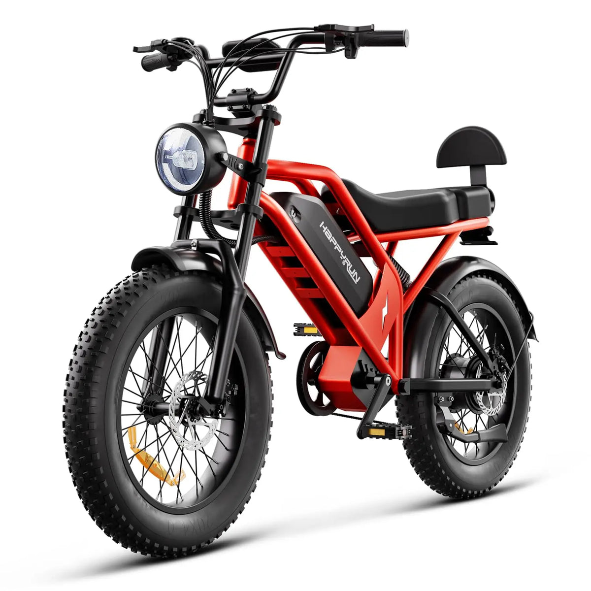 48V adult electric fat tire bike with 20x4-inch tires, 750W motor and retro-inspired commuter design