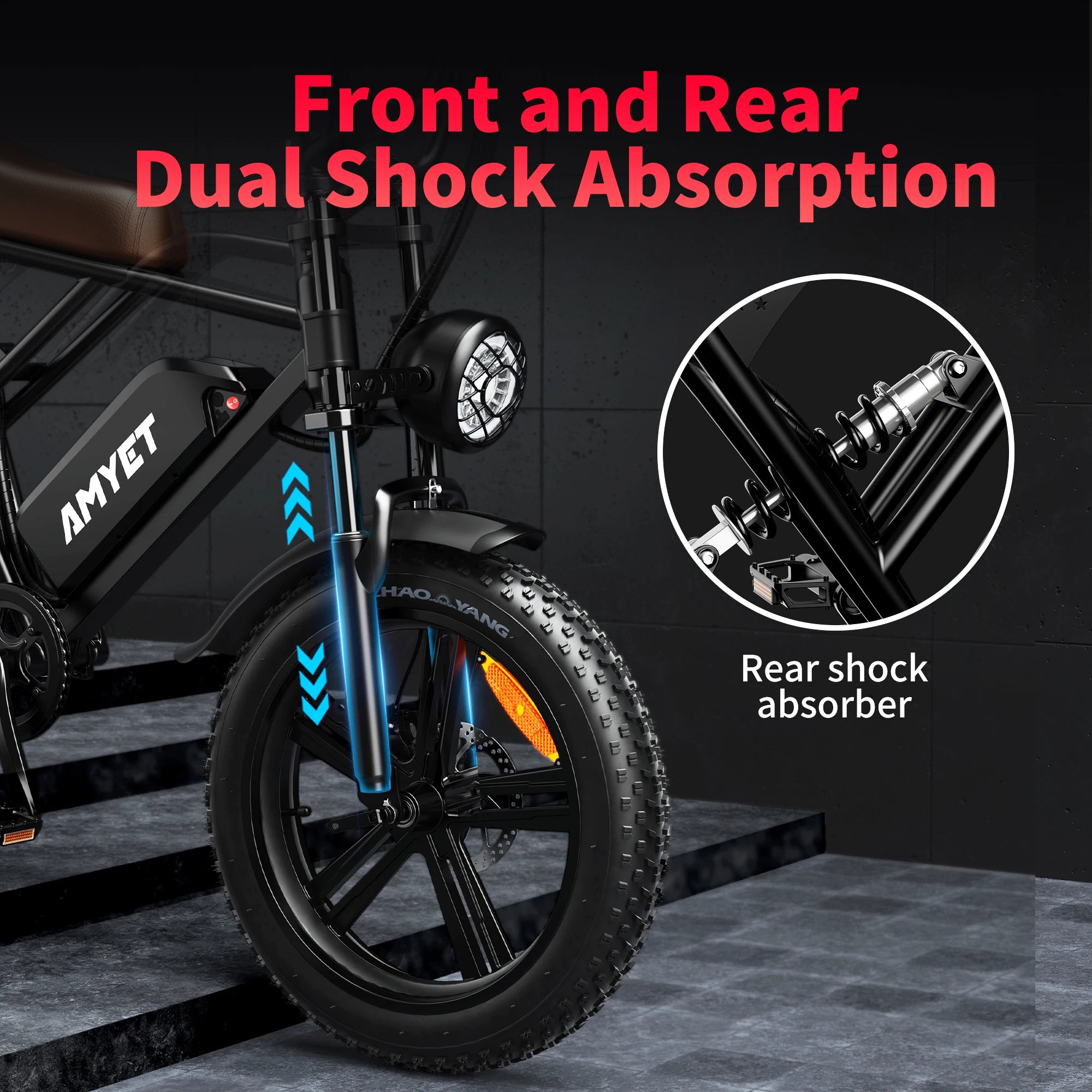 AMYET V9-G60 Electric Bike | 1000W 48V 20AH 20" Fat Tire