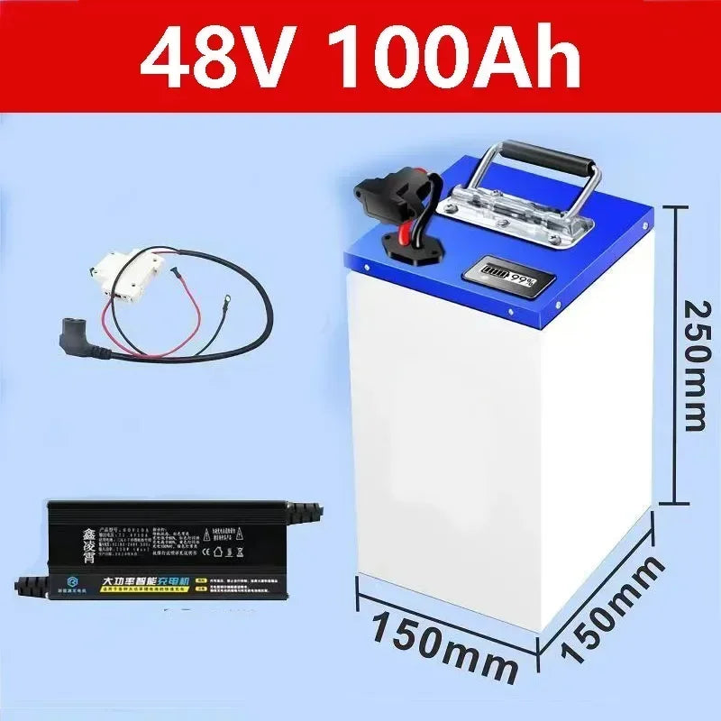 48V 60V 72V 100Ah Powerful Lithium ion Battery for Electric Vehicles Super Large Capacity A grade battery cell