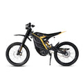 Black and yellow electric bike on a white background