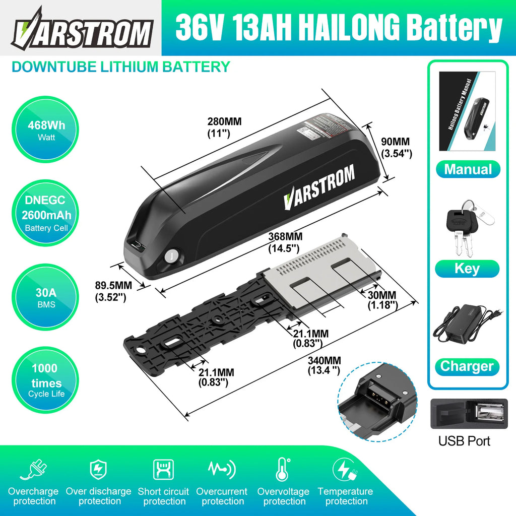 Varstrom x Hailong Downtube E-Bike Battery Series