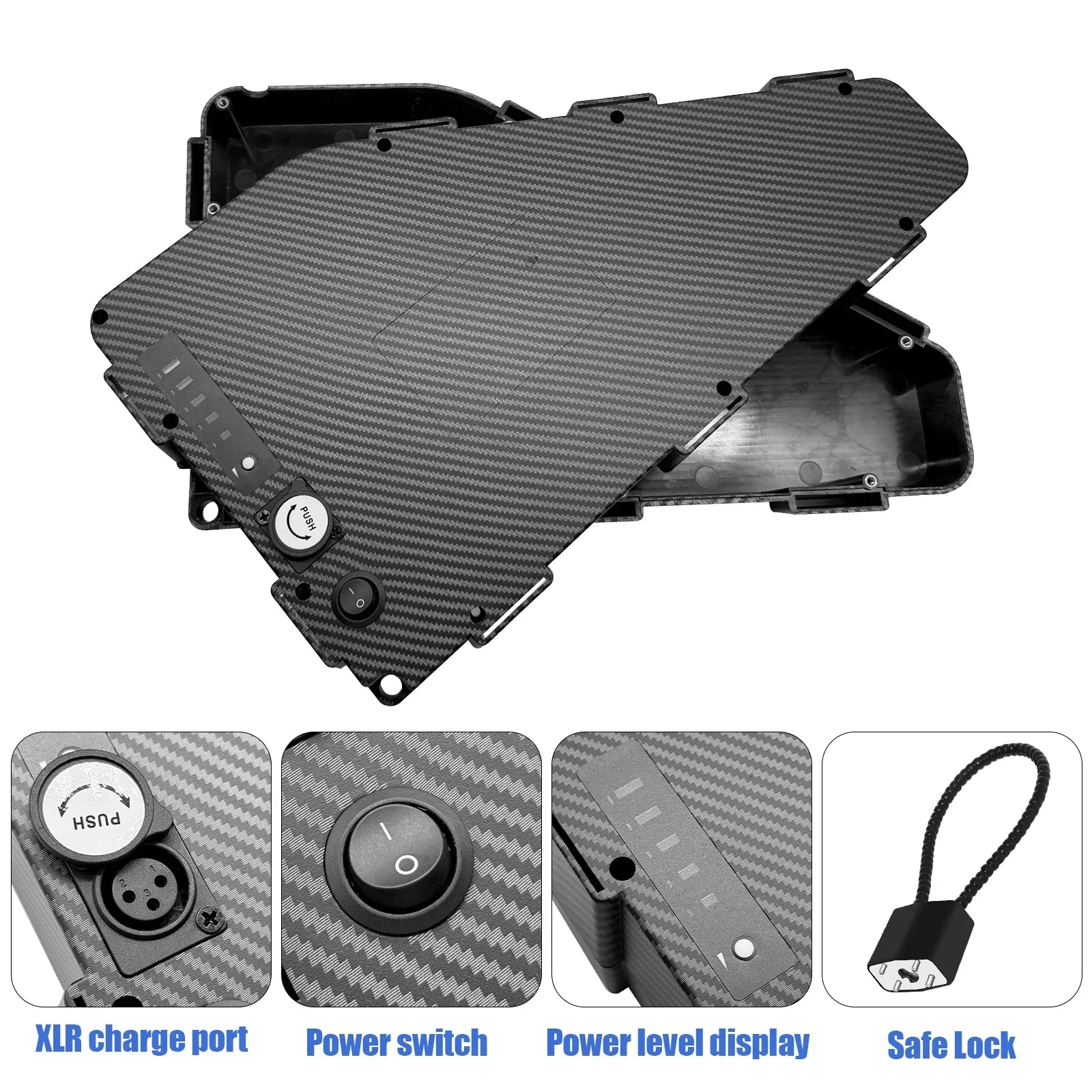 Triangle Battery Case Fit 80PCS 21700 Cells 36V 48V 52V 60V 72V  E-Bike Electric Bicycle Triangle Battery Box for DIY Pack