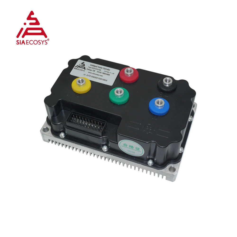 Electronic control module with colored buttons on a white background, featuring the SIAECOSYS logo.