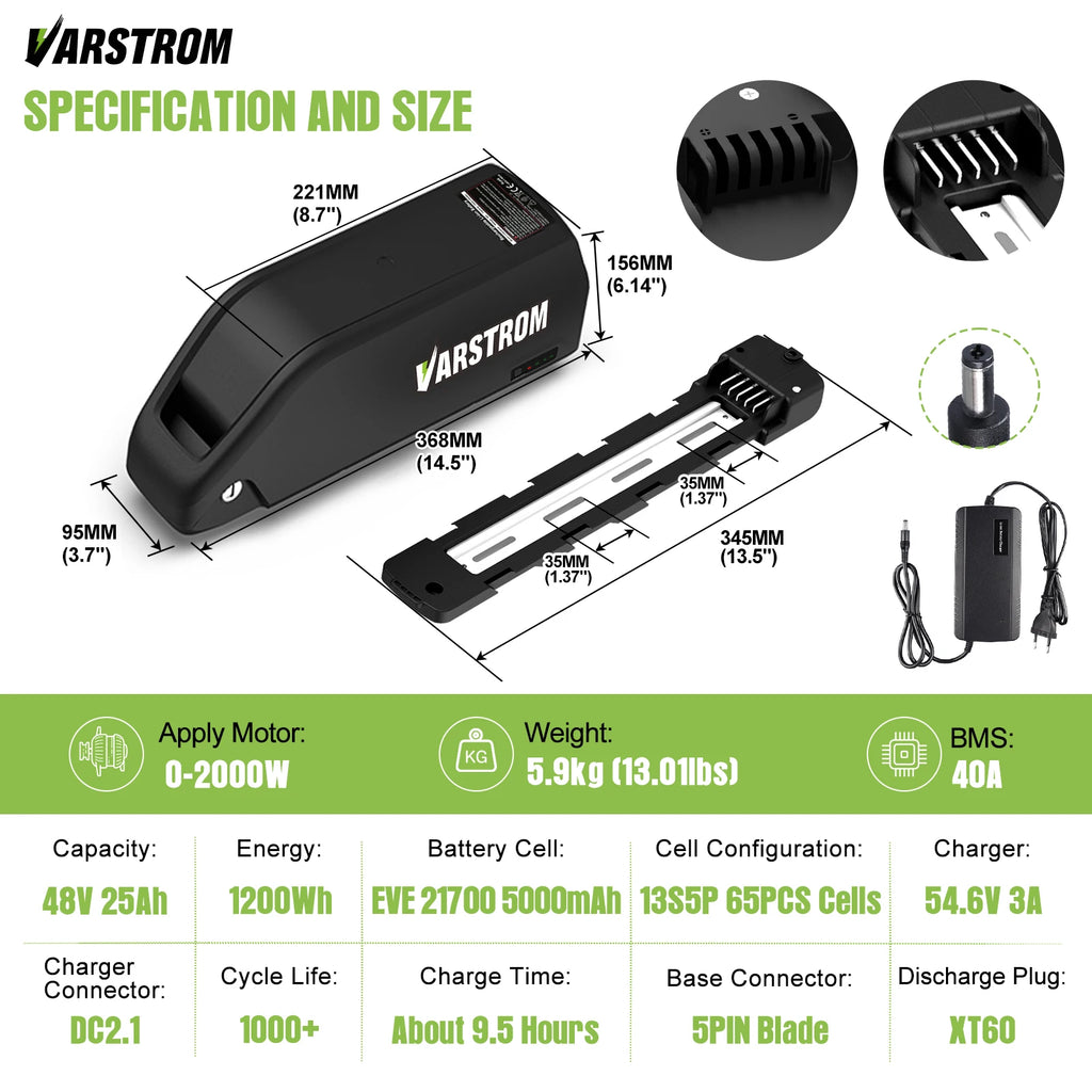 Varstrom hair trimmer with specifications and features displayed on a white background