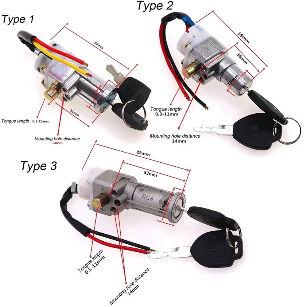E-Bike Battery Lock With 2 Keys