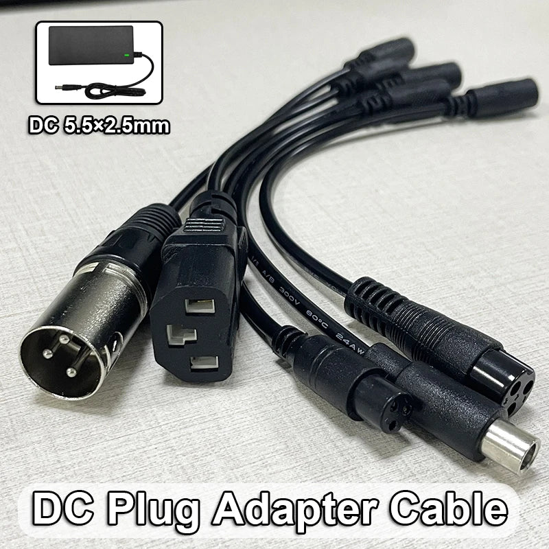Universal DC Plug Adapter Conversion Cable Pack