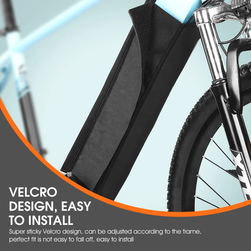 WEST BIKING E-Bike Battery Cover – 6.2mm Thick SBR, Weatherproof & Reflective Protection