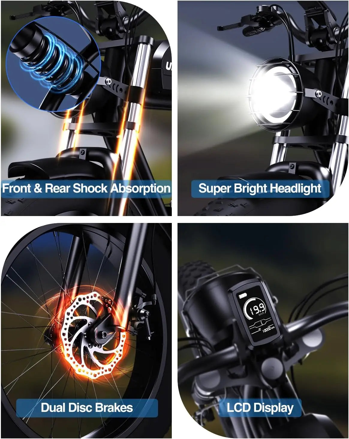 K7 3000W Dual Motor Off-Road Electric Bike