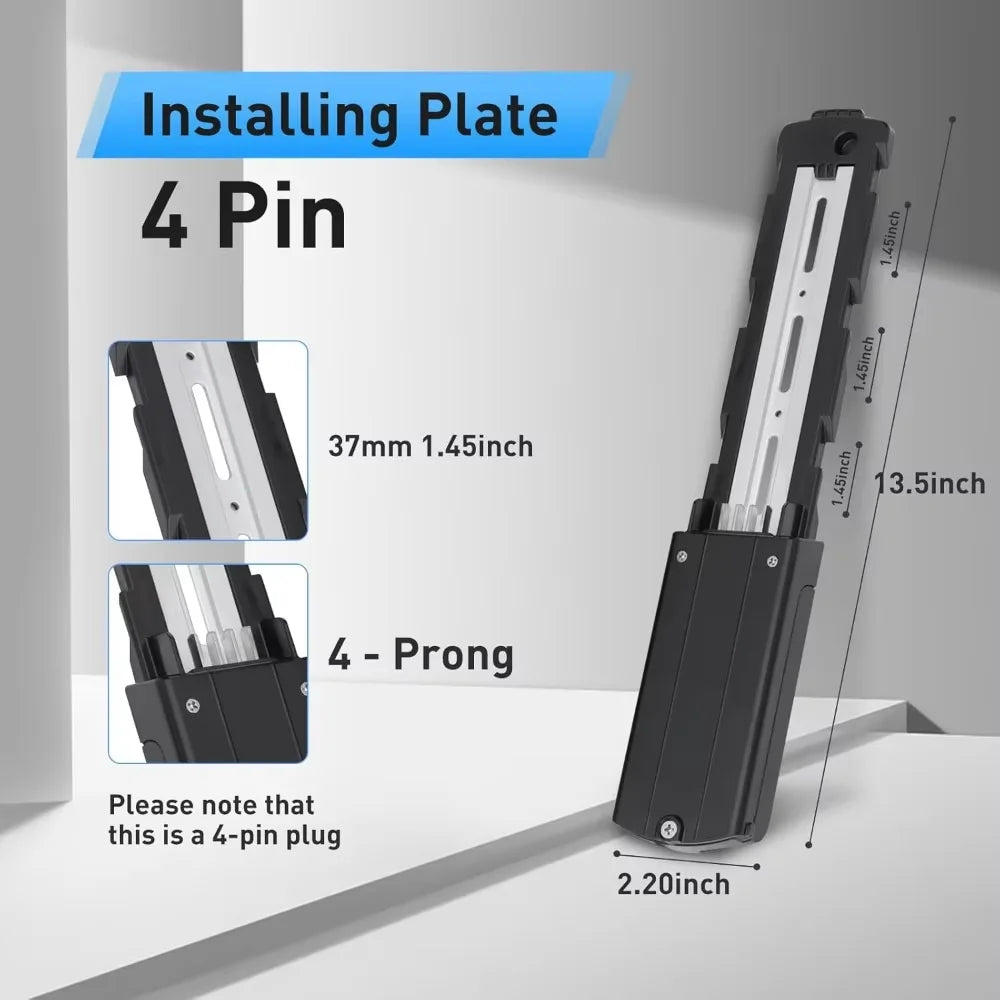 4-pin plug with measurements and details on a gray background