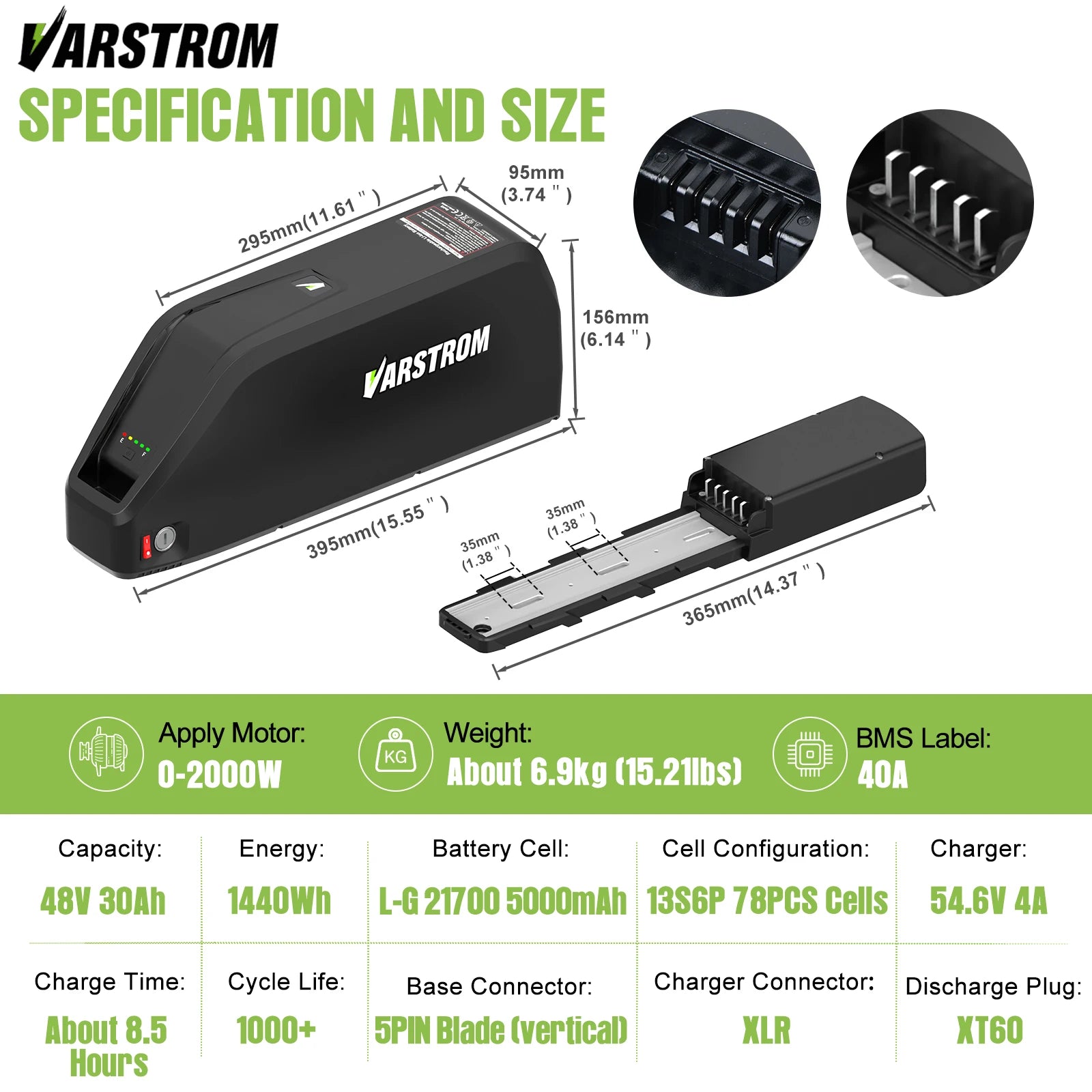 Varstrom x Hailong Downtube E-Bike Battery Series