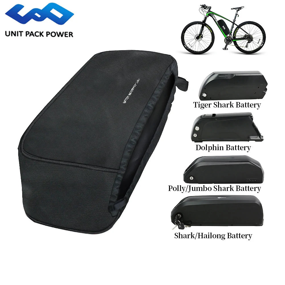 UPP Waterproof Bag Dustproof Anti-mud Cover for Downtube Lithium EBike Batteries Accessory Hailong Shark Dolphin Polly Style