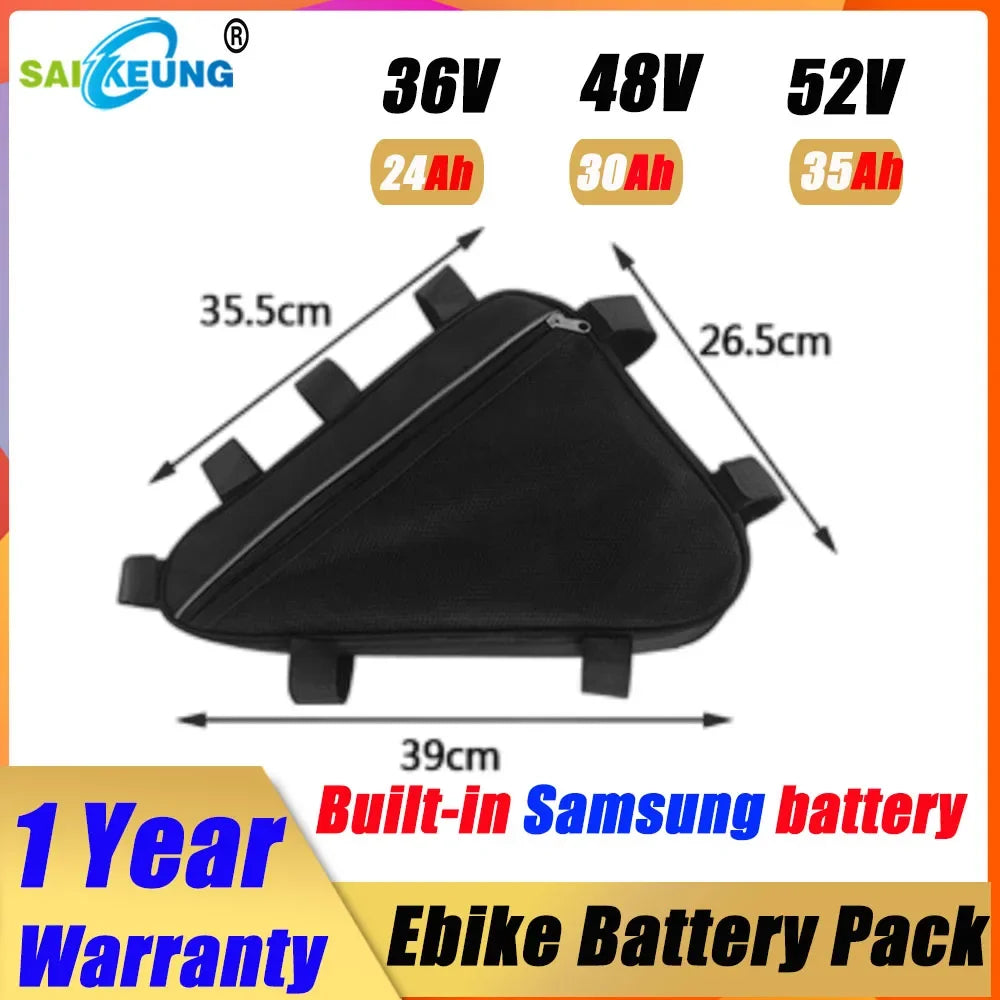 SAIKEUNG Huge-Capacity Triangle E-Bike Battery Series.