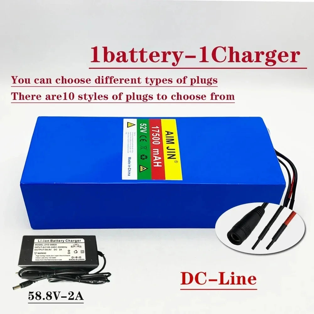 aimjin 52V 17.5Ah (17,500mAh) 14S5P