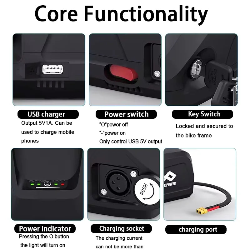 EXALZ Hailong Down-Tube Lithium-Ion Battery Pack