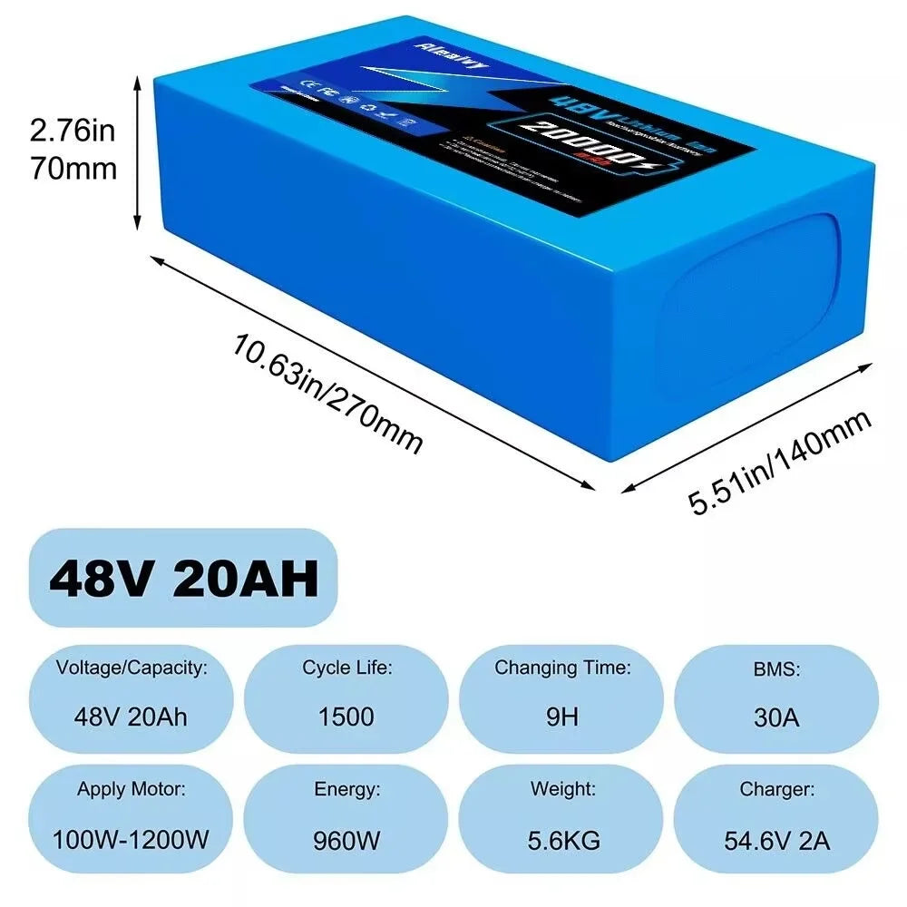 Cheterdoli 36V 48V Universal E-Bike Battery | UL Certified