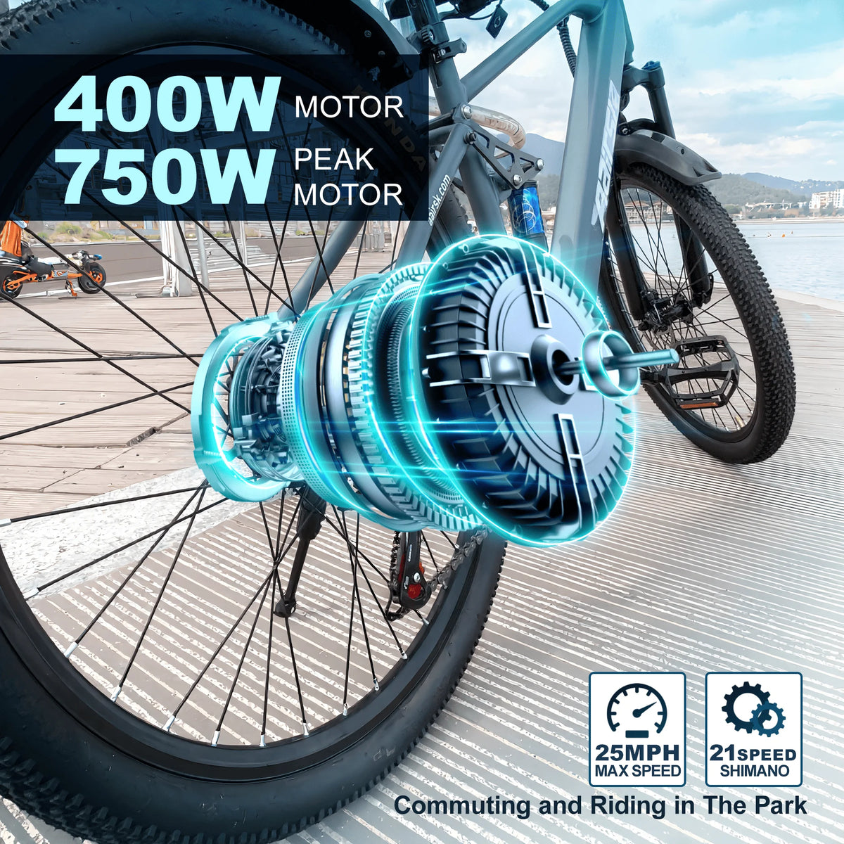 🔥 BUY ONE, GET ONE FREE eBIKE DEAL 🔥750W Peak Full-Suspension Electric Mountain Bike