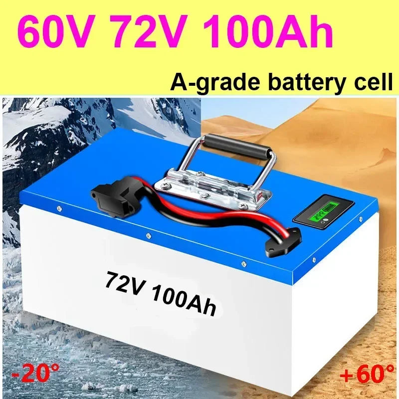 48V 60V 72V 100Ah Powerful Lithium ion Battery for Electric Vehicles Super Large Capacity A grade battery cell