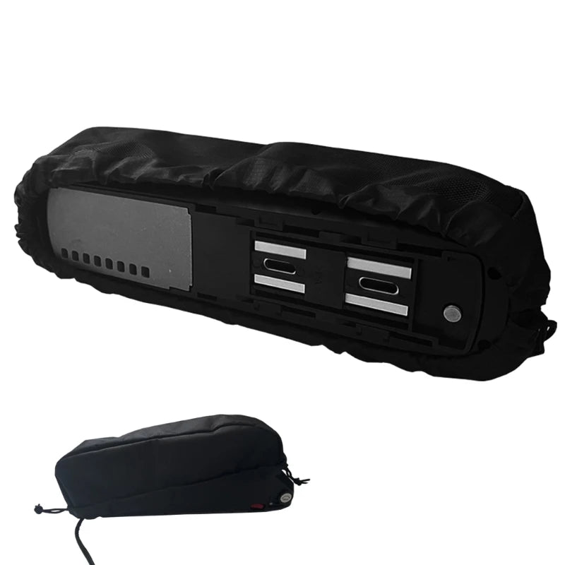 Black electronic device with USB ports on a white background
